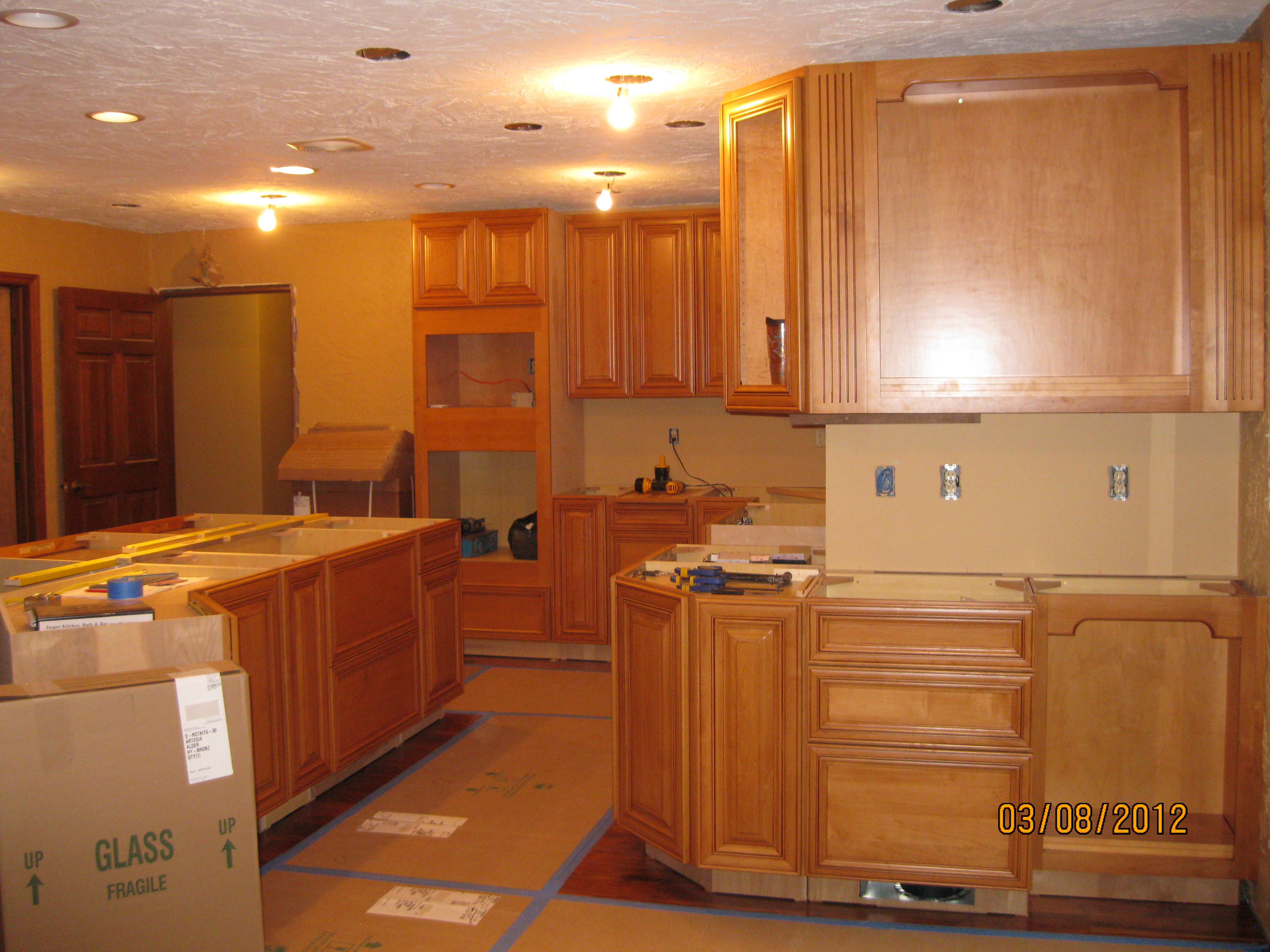 Kitchen With Cabinets On Outside Corner Wrap Around Cabinets